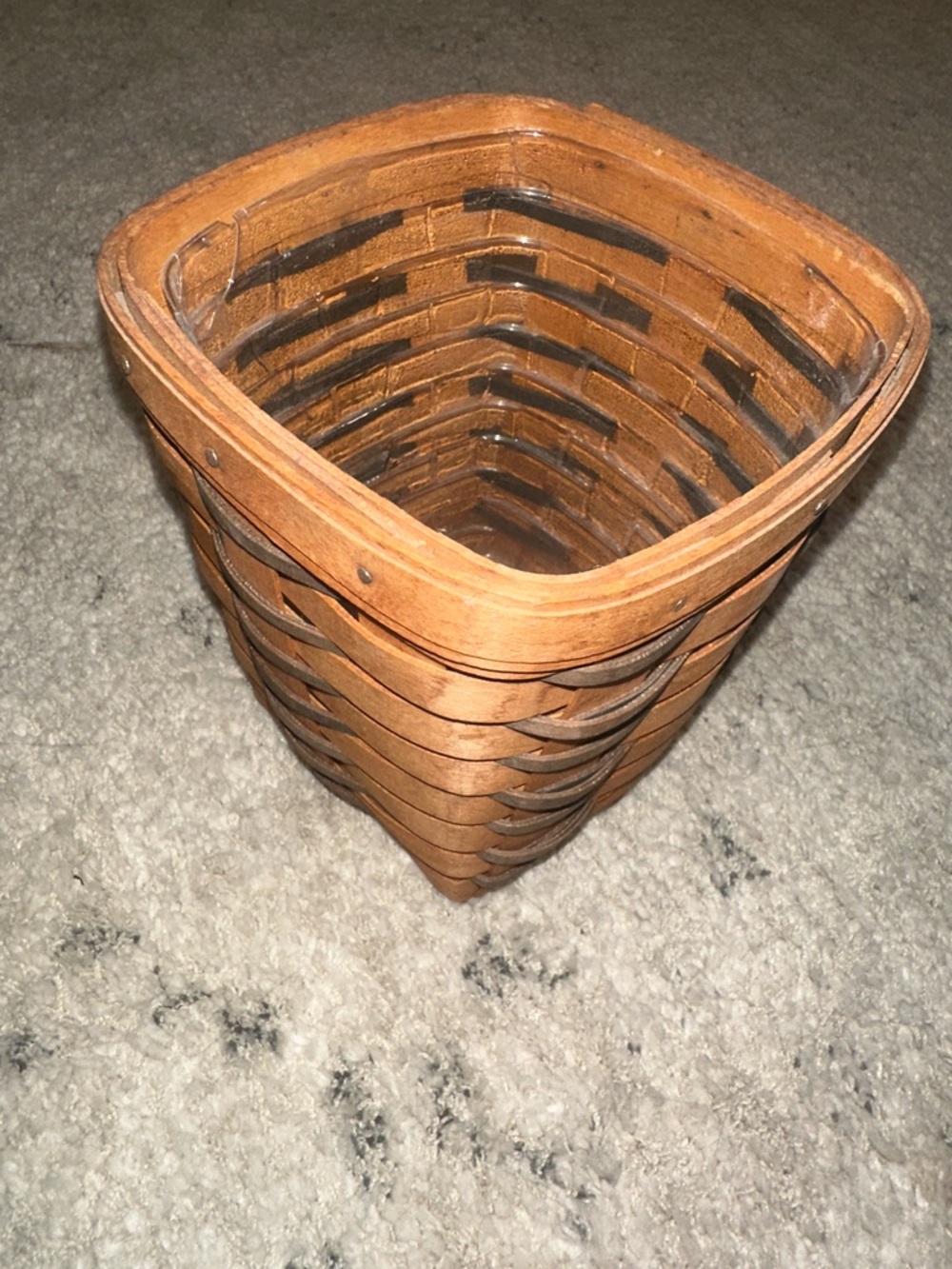 Longaberger Brown Woven Square Basket
